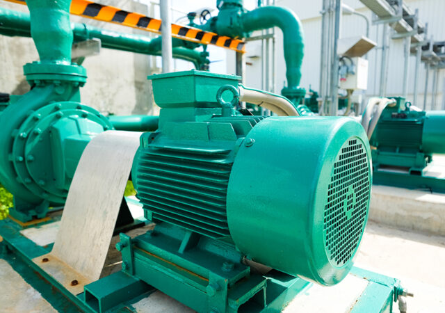 Centrifugal pump and motor in power plant