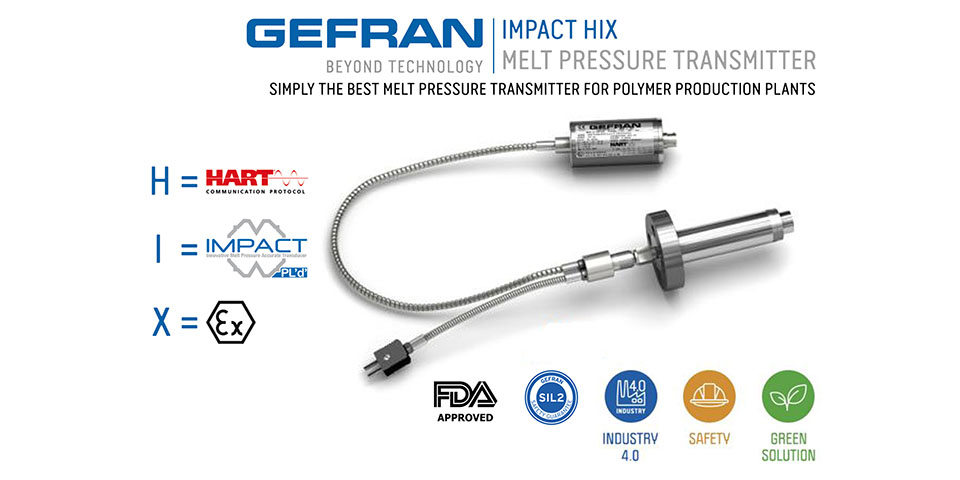 GEFRAN smeltdruksensoren voor polymeren