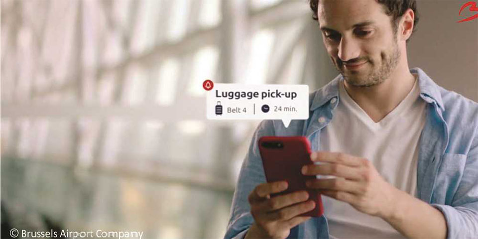 Volg uw bagage op de voet dankzij de bTag Experience van Brussels Airport