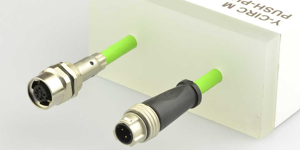 Yamaichi Electronics lanceert uitwisselbare M12 connector met hoogwaardige, interne push-pull technologie