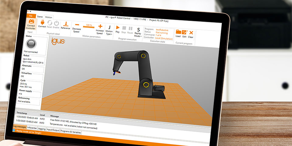igus robot control: gratis simulatie en voordelige besturing van robots