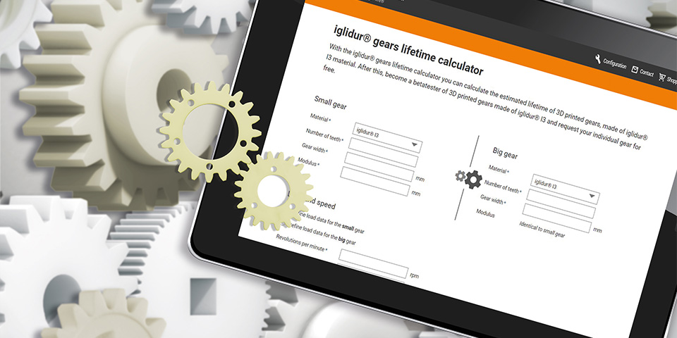 “Hoe lang zal mijn geprint tandwiel meegaan?” Nieuwe igus online tool voorspelt levensduur