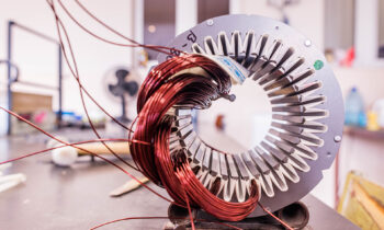 Copper wire in a motor, electric magnetic device for rotor