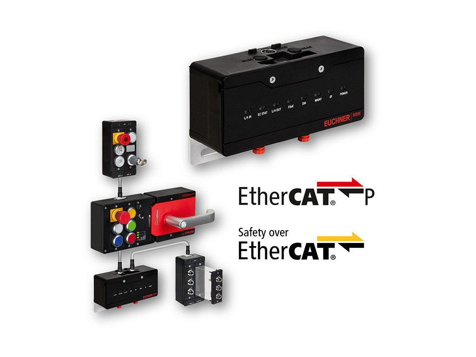 EtherCAT P met FSoE is de nieuwste interface voor het deurslot MGB2-Modular van Euchner.