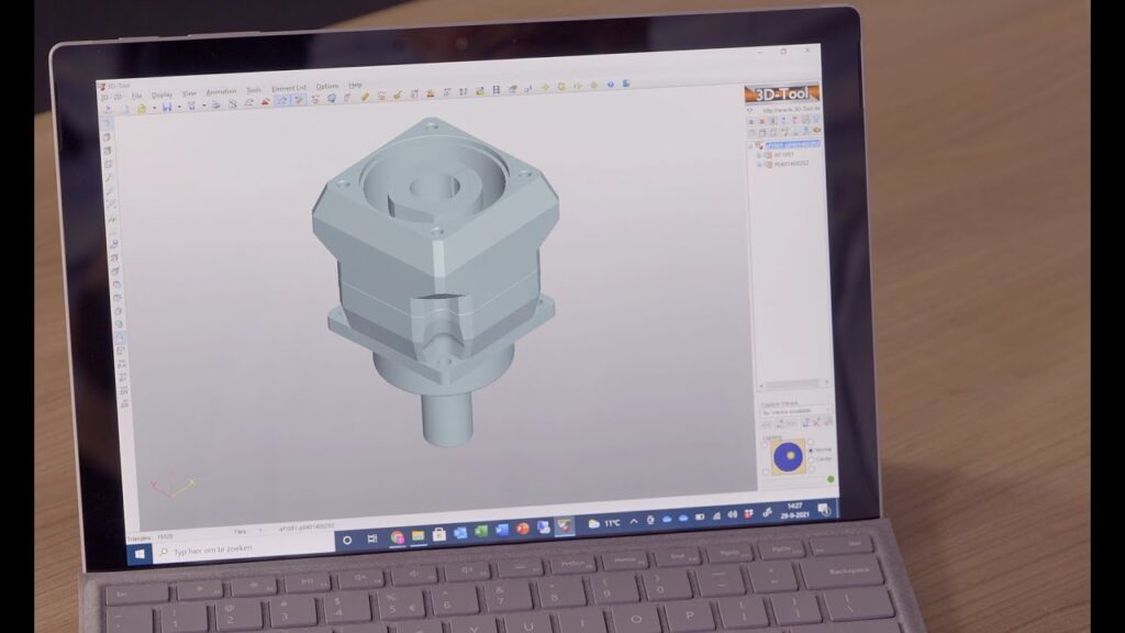 Design tool controleert servomotor tandwielkast combinatie