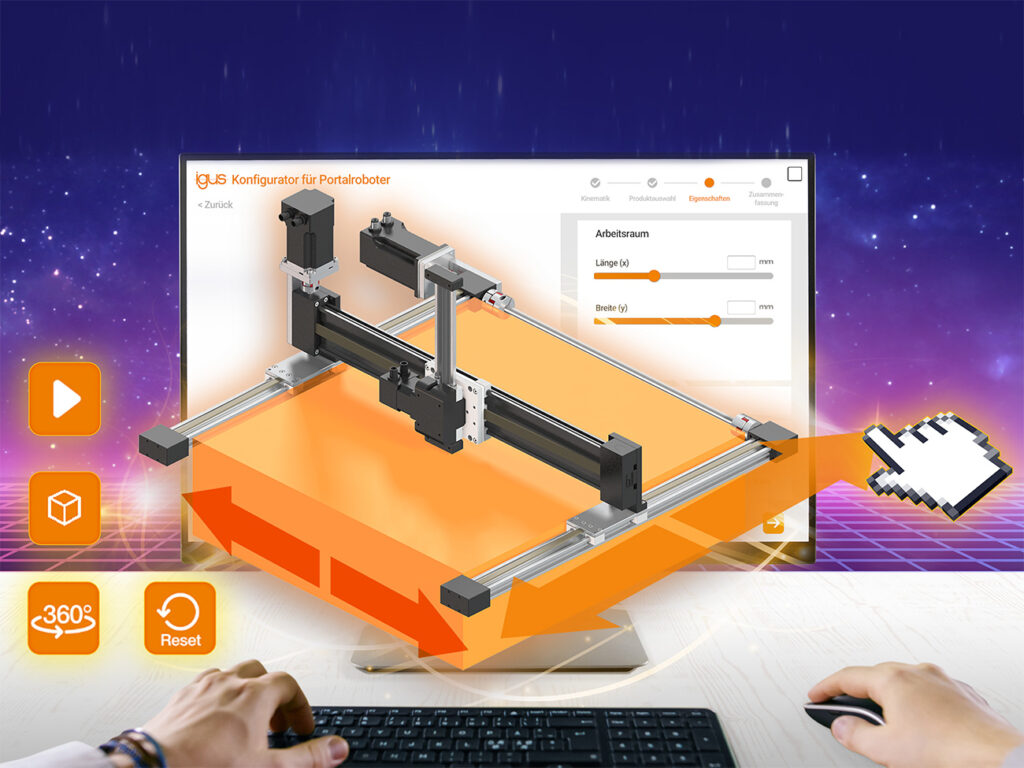 Configureren en programmeren van igus lineaire robots – net zo eenvoudig als een spel spelen op de PlayStation