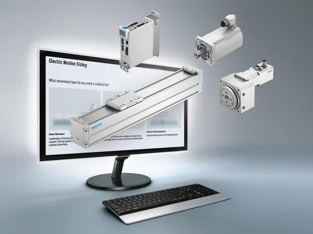 Nieuwe Electric Motion Sizing softwaretool van Festo biedt snelle en eenvoudige selectie van optimale componenten voor uw toepassing