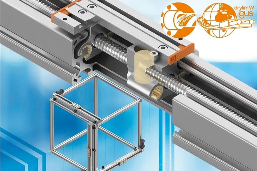 Snelle montage met verschillende aansluitmogelijkheden: drylin lineaire as SLX voor lasten tot 500 kg 3